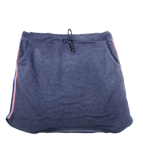 Sundry Womens Navy Blue Terry‎ Cloth Skirt With Drawstring & Side Pockets Size L - Picture 1 of 7